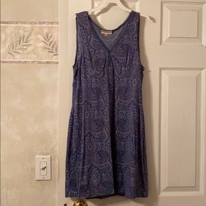 Blue Paisley Print Dress - Junior’s Large       summer dresses